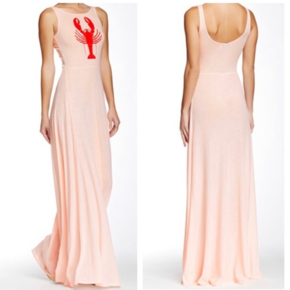 Wildfox Shipwrecked Lobster Maxi Dress Beach Fun Size XS - Picture 1 of 7
